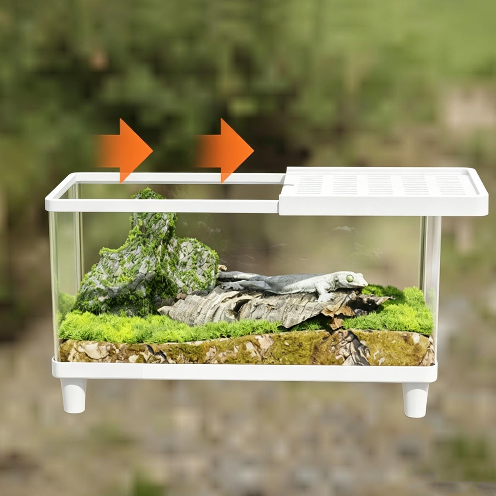 Isopod - Caja de ventilación a prueba de escape para tortugas, jaula de araña, recinto de reptiles, para cangrejo ermitaño, iguana, tortuga, geco, dragón barbudo, caracol, árbol, rana, camaleón