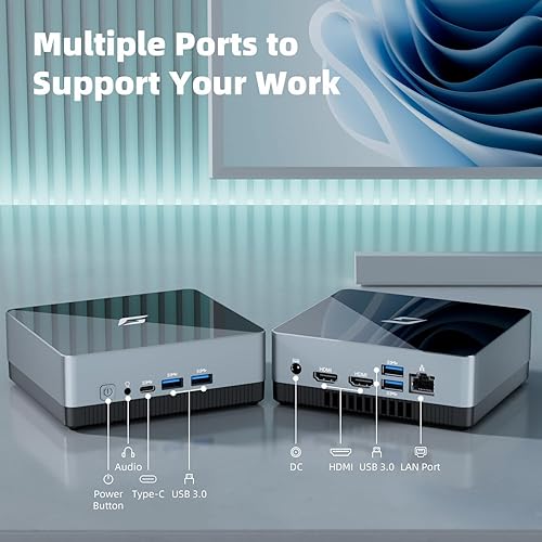 Miniatura 6 de CyberGeek Micro PC con Windows 11 Pro, Intel N5095A Quad-Core (Beat N5105) Hasta 2.9 Ghz, 16 GB de RAM 3200 MHz, Mini computadoras SSD de 256 GB,