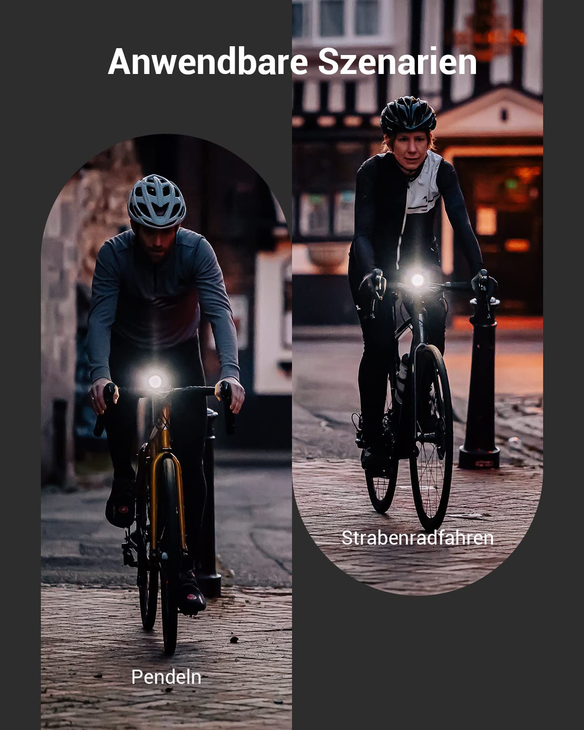 MagicShine ZX Pro Fahrradlicht 100 Lux, StVZO Zugelassen mit 3 Leuchtmodi LED Fahrradbeleuchtung, IPX6 Wasserdicht Fahrradlicht USB Aufladbar Fahrradlampe Frontlicht, Gut für Fahrrad Pendeln