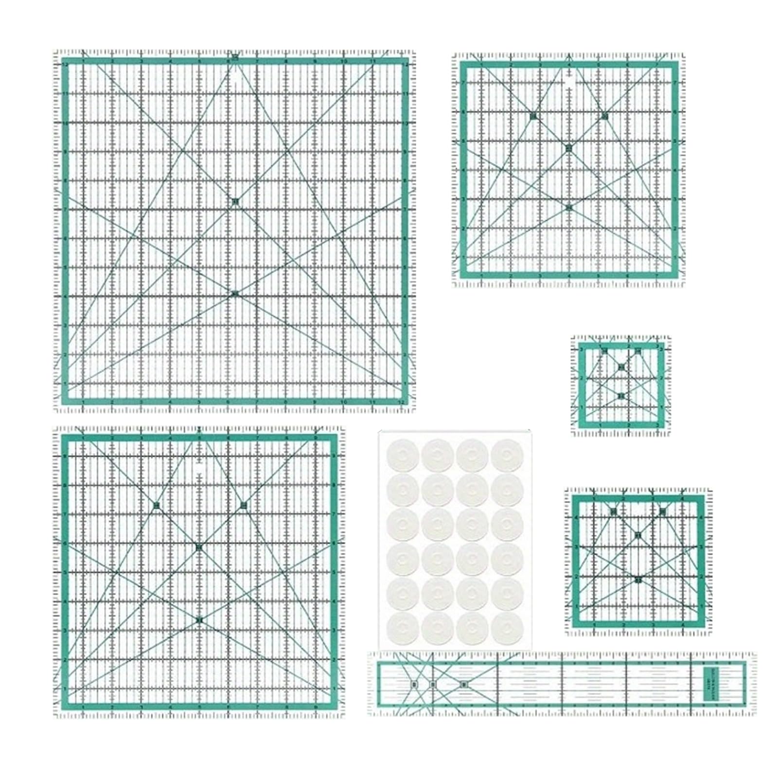 Kalttoy Professional Acrylic Quilting Ruler with Measurement Markings Patchwork Templates for Fabric Cutting Sewing Project Sewing Patchwork Ruler Tool