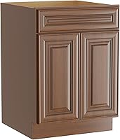 Vista 46 de LOVMOR Armarios de base de cocina, armario de almacenamiento aparador, gabinete de entrada con 1 cajón y estante ajustable, 24 pulgadas de ancho x