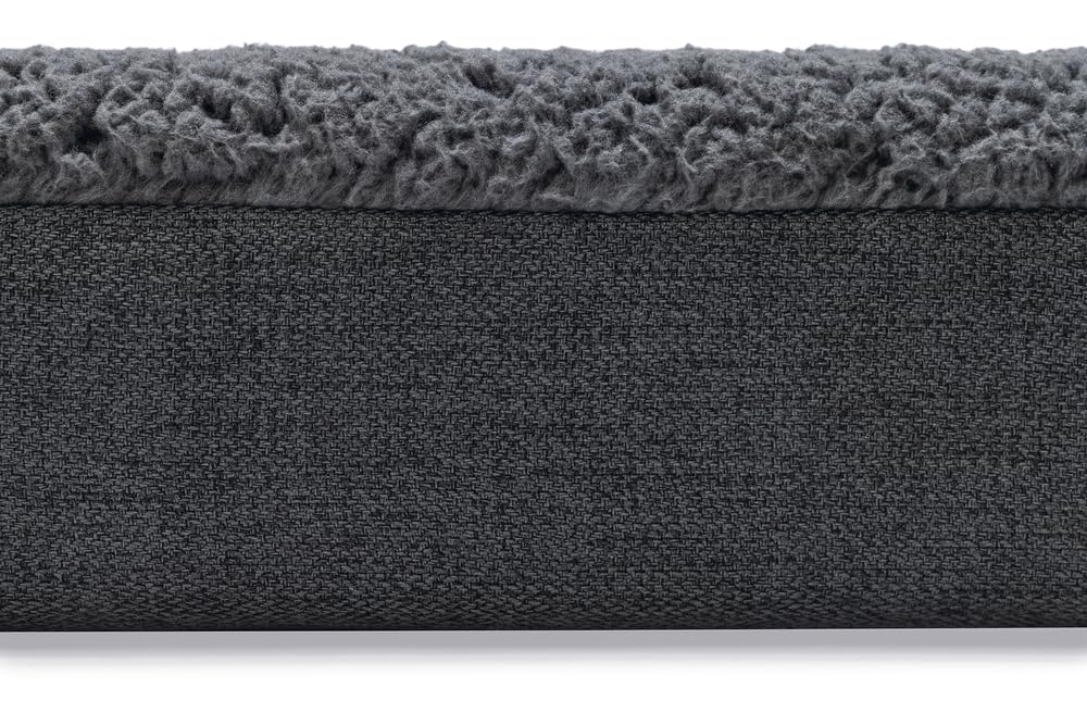 Beeztees Zira Cama ortopédica para Perros, Gris Oscuro, 75 x 50 x 9 cm