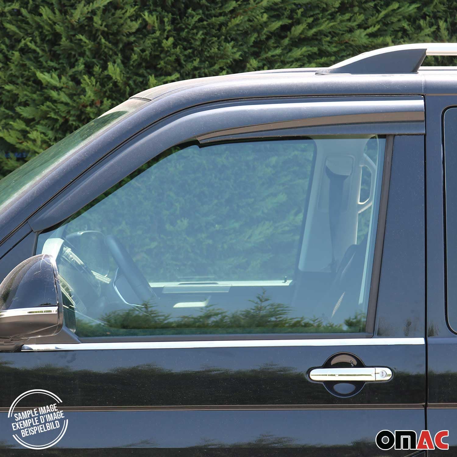OMAC 2 deflectores de viento y lluvia compatibles con Mercedes Vito Viano W639 2003-2014, color oscuro