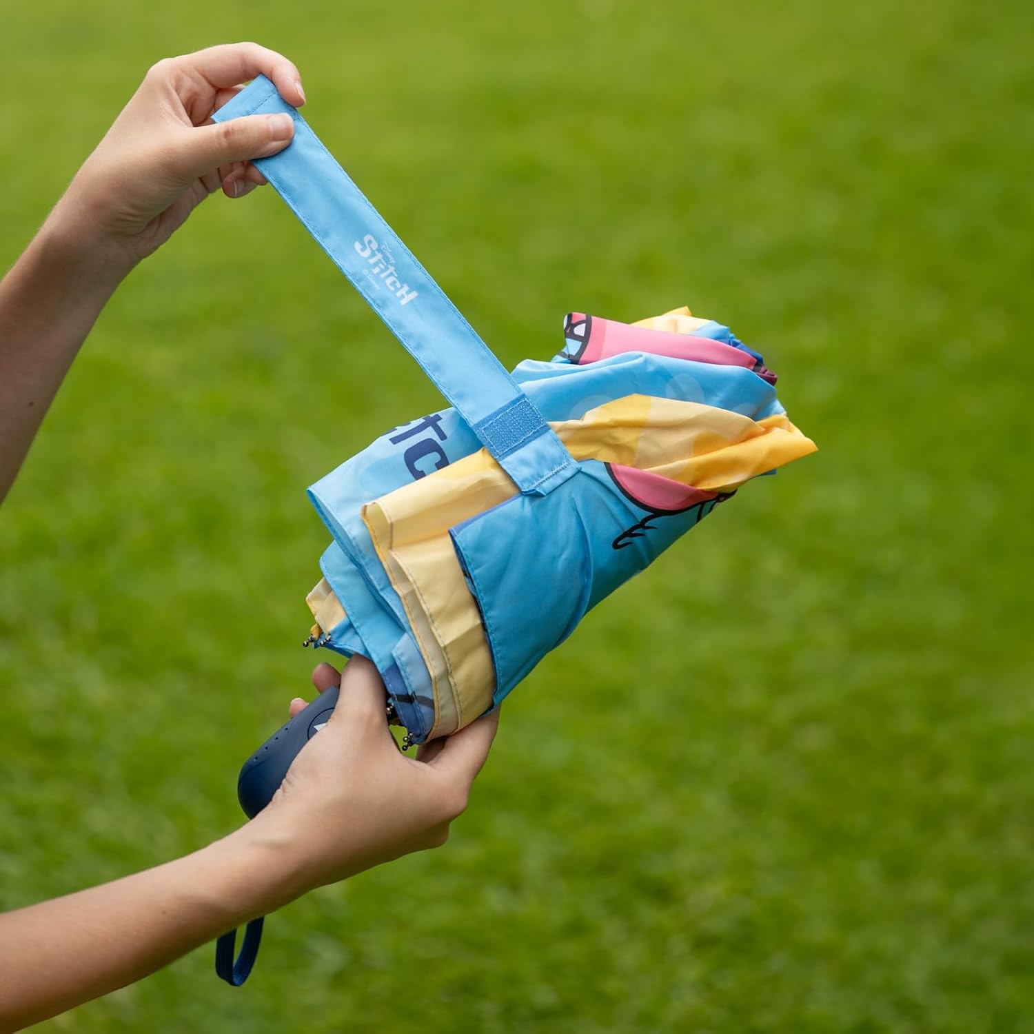 Foldable Bags Umbrella Automatic Disney Stitch Umbrella Small - Mini Umbrella Kids Lilo and Stitch Gifts for Girls and Boys - Official Disney Merch, Stitch., Stitch.