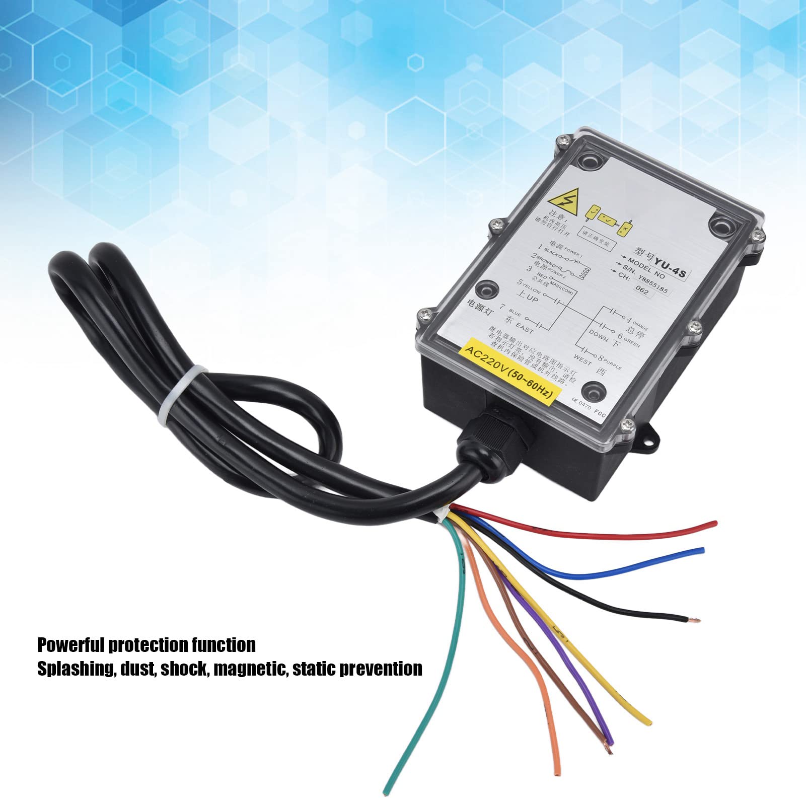 Telecomando per Gru di Sollevamento, Kit Trasmettitore Radiocomando per Paranco Elettrico a Canale Industriale a Maniglia Singola, Telecomando per Gru Senza Fili per Gru di Sollevamento(AC 380V)