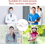 12Pcs Clear Safety Glasses Eye Protection, Safety Glasses for Men & Women, Clear Eye Protection Glasses Protective Glasses, Goggles with Nose and Ear Grips for Work