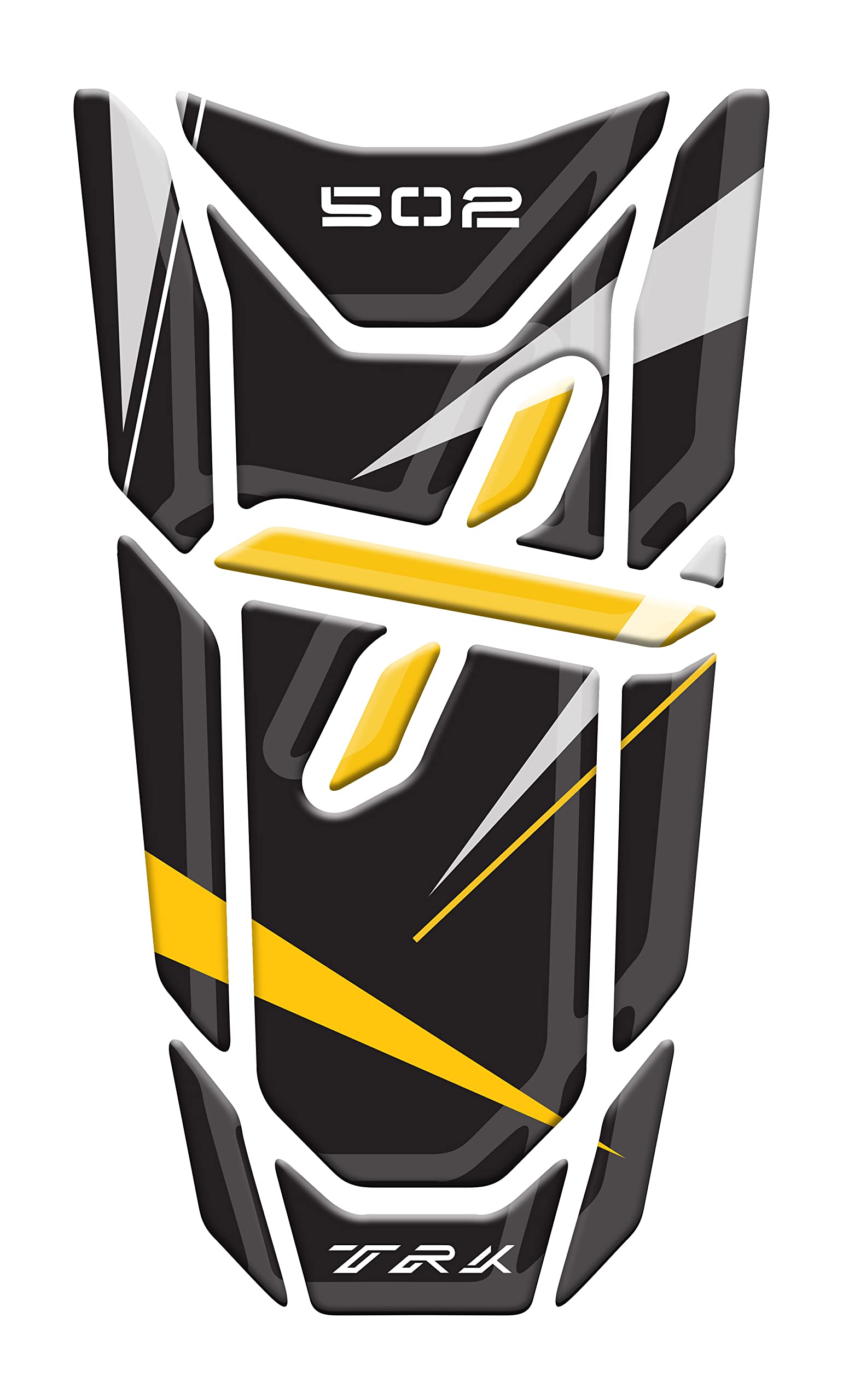 Paraserbatoio.it Adesivi Resinati Effetto 3D Per Benelli TRK 502 X - Colore Giallo, Made In Italy
