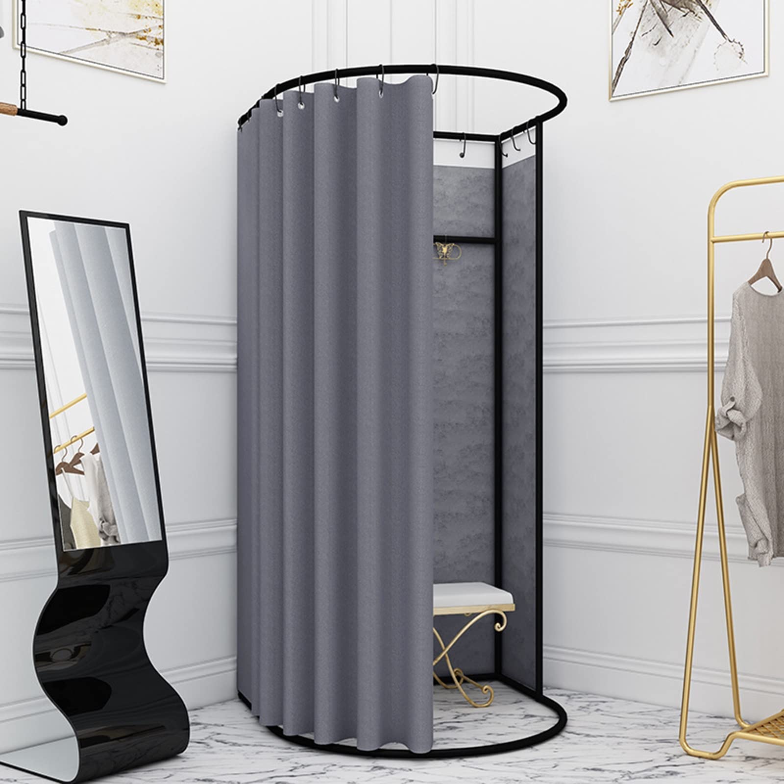 Cabine d'essayage gain de place pour créer un coin dressing indépendant