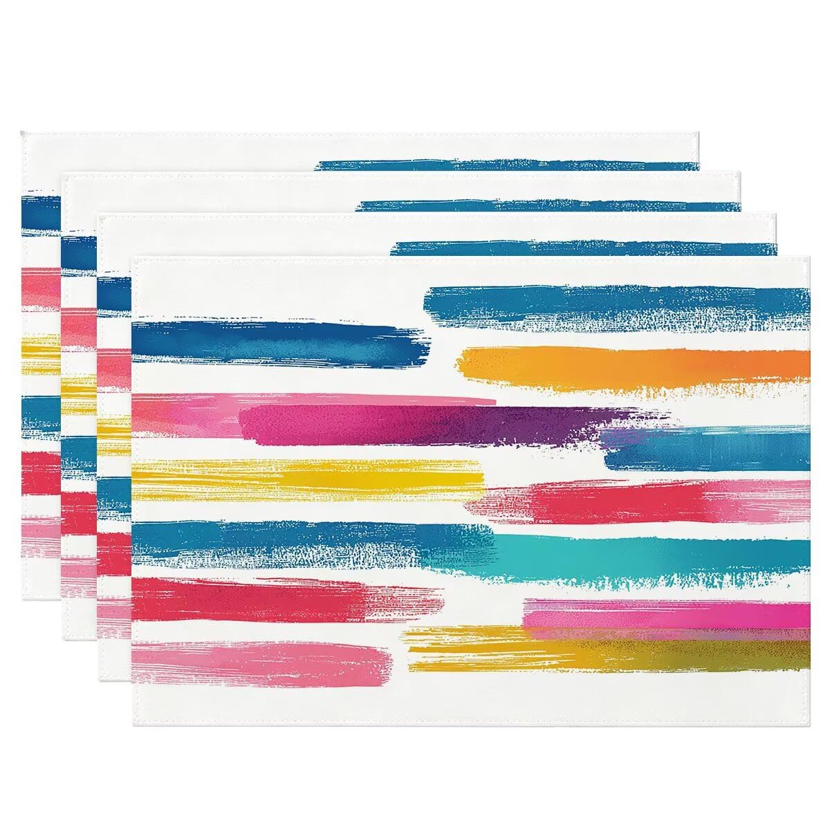 Sets de table rectangulaire faciles à nettoyer et stocker 48x35cm