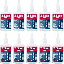 Cola Instantânea, Transparente, Adesivo Multiuso para Metal, Cortiça, Couro, Cerâmica, Borracha, Madeira, MDF, Tecidos e Plásticos, Secagem Rápida 3-8 Segundos Zbond 100g