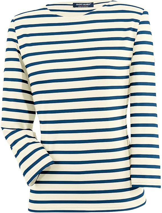 Saint James Galathée Streifenshirt BretagneShirts Neige/Noir