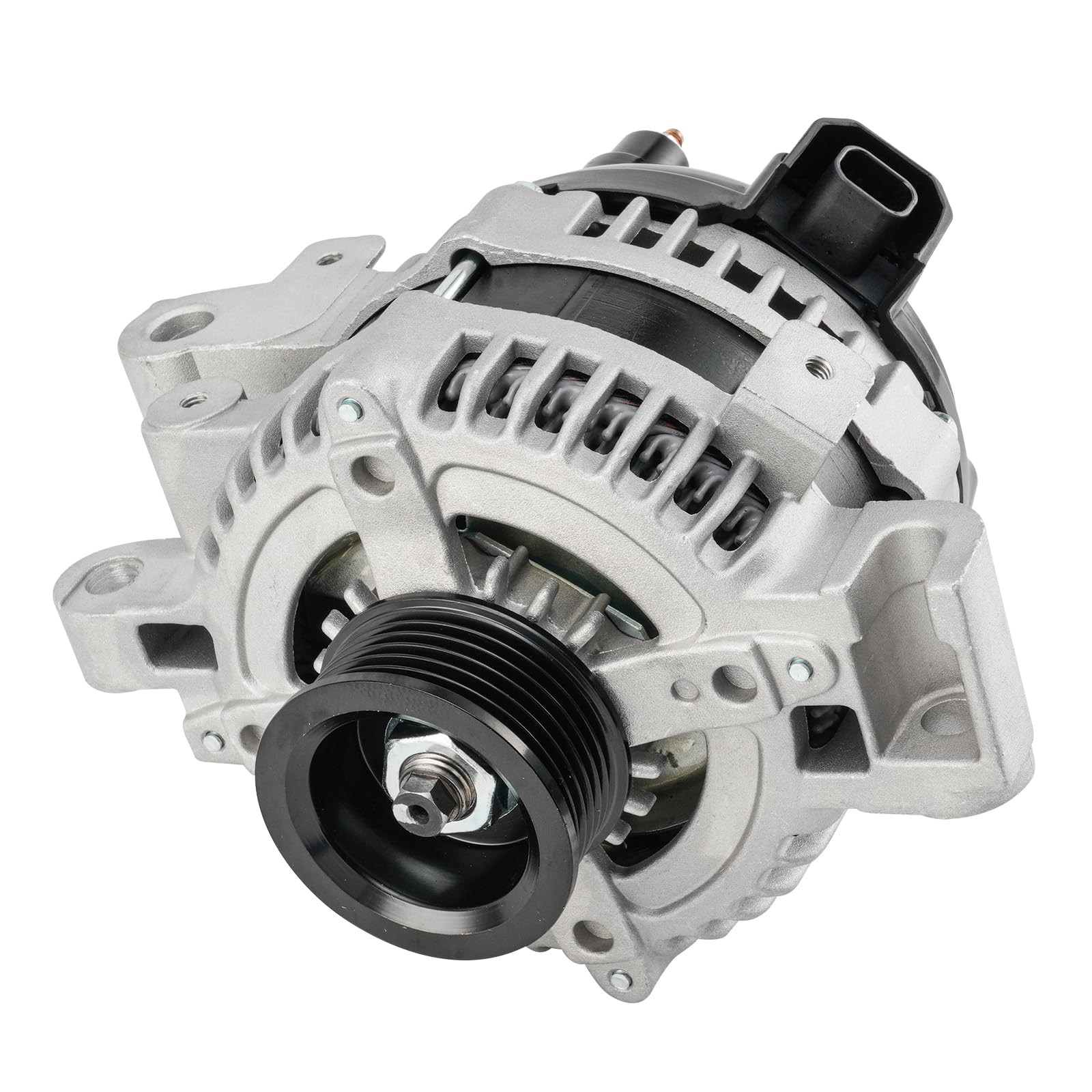 KAX Alternator Fit for CTS 2004 2005 2006 2007 3.6L, CTS 2005 2006 2007 2.8L High Amp Alternators for 11044N 12V 140Amp CW S6 6-Groove Pulley-image-48