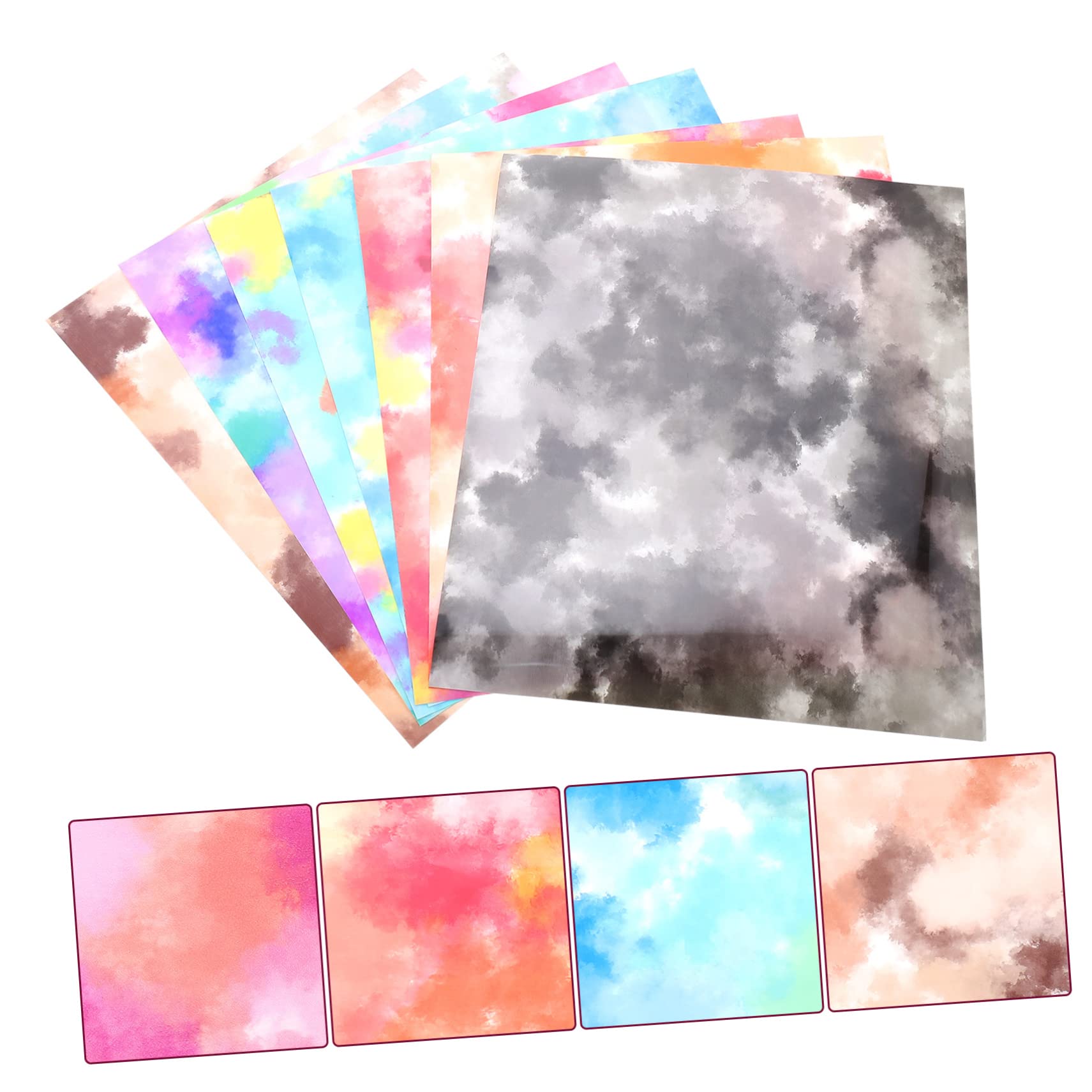 HOMSFOU 2 Sätze Teiliges Tie Dye Heat Transfer Vinyl Langlebige Bügelfolie Für Diy Shirts Vielseitig Verwendbar Für Textilien Sichere Und Praktische Plotterfolie Für Kreative 7 Stück * 2