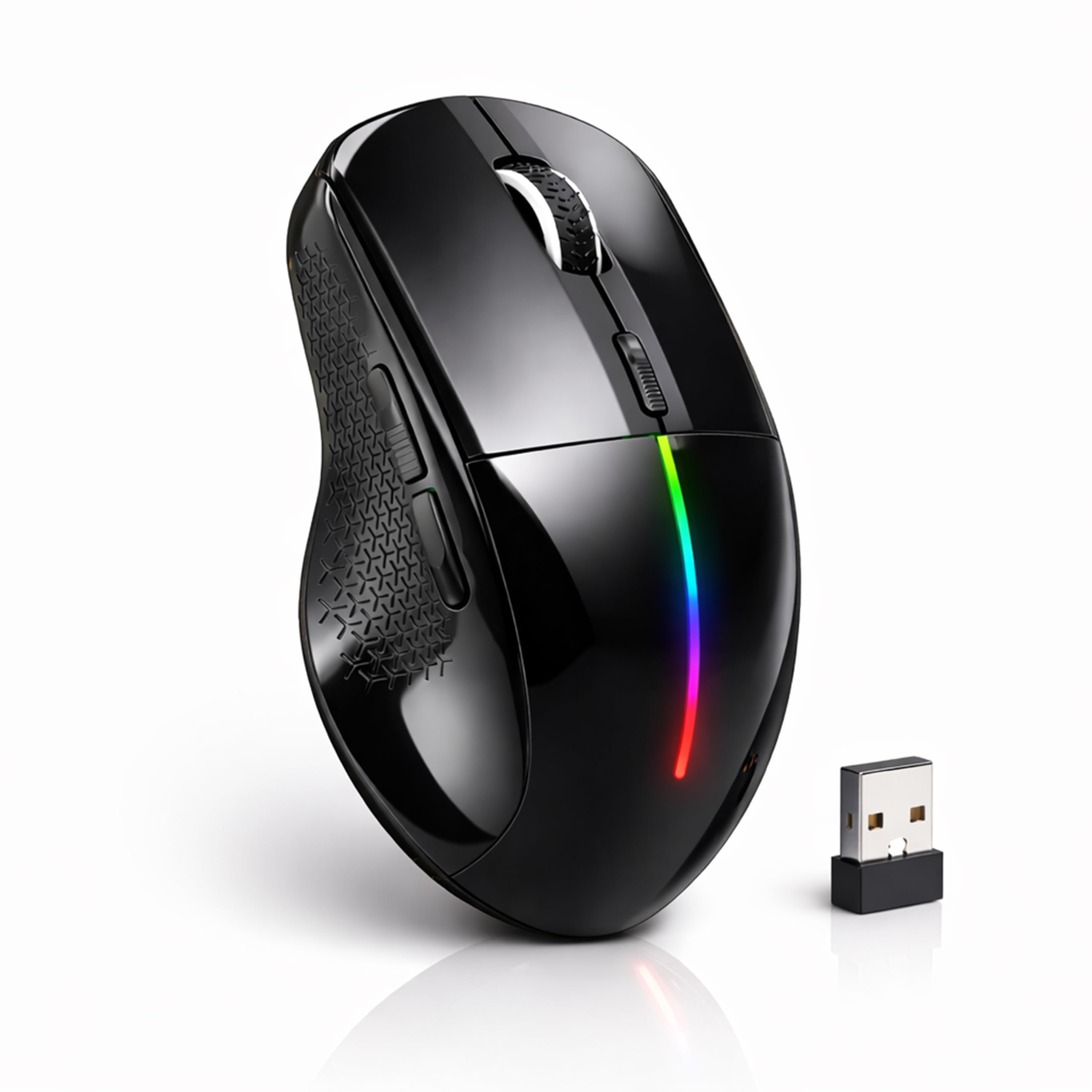 Ant Globe 50 Rechargeable Wireless Optical Mouse| Dual Mode BT & 2.4GHz USB | 3200 Adjustable DPI, 6 Buttons, 50Hr Battery Life| Lightweight Ergonomic Design for Laptop, PC, Mac,Tablet &Mobile_ Black-image-49