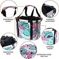 Vista 5 de RAYMACE Cesta de bicicleta para perros, cesta para manubrio de bicicleta delantera, plegable, desmontable, de liberación rápida, fácil de instalar