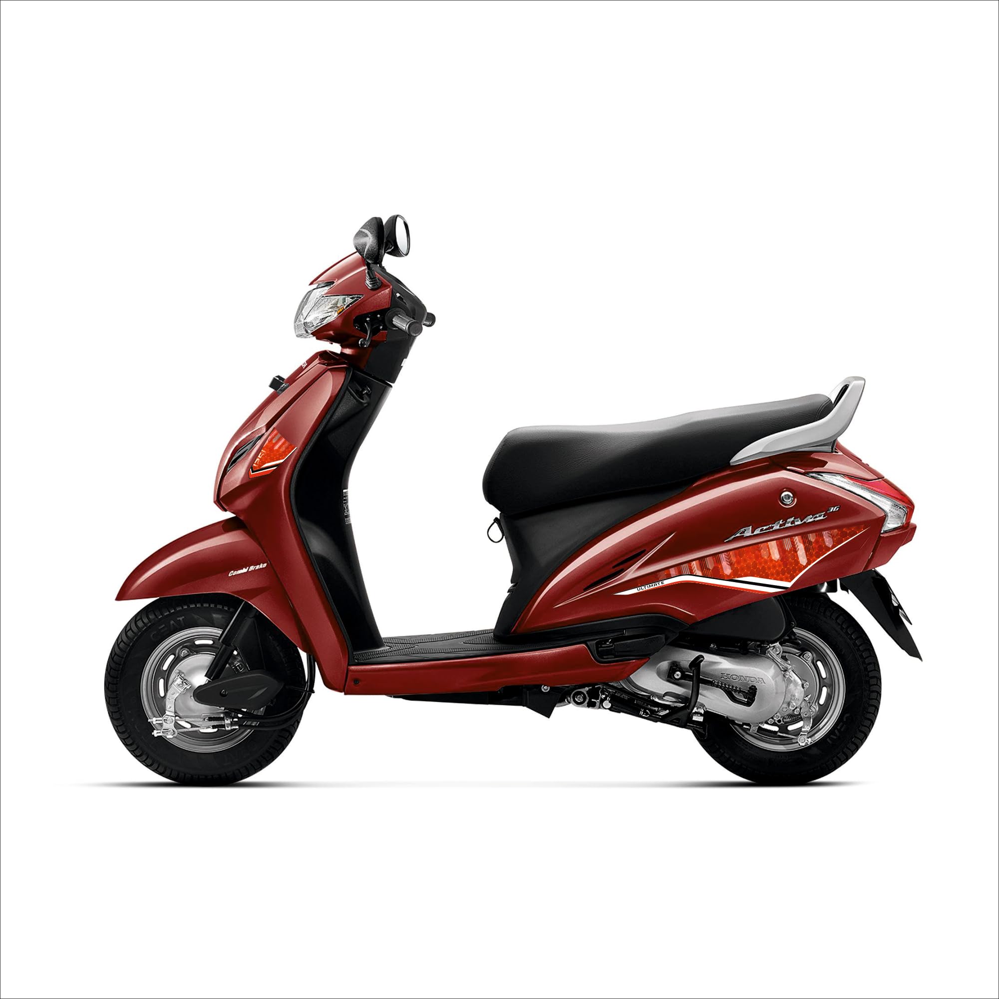 ShipShape Activa Graphics Sticker RED A - Bold Red Design | Premium Vinyl, Waterproof & UV-Resistant