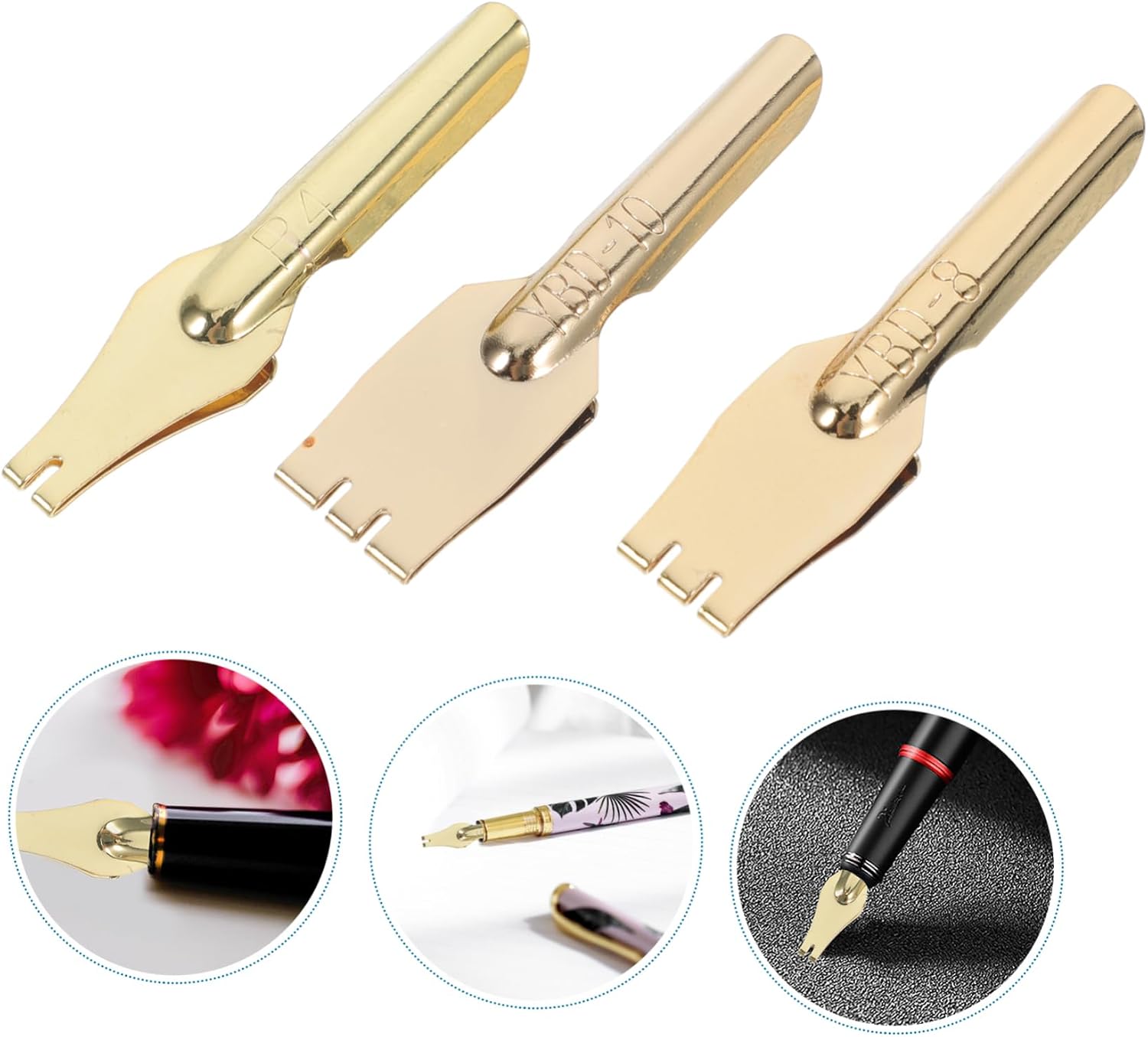 3Pcs Fountain Pen Nibs Replacement Nibs for Calligraphy and Writing Suitable for Art and Signature Use Smooth Writing Experience