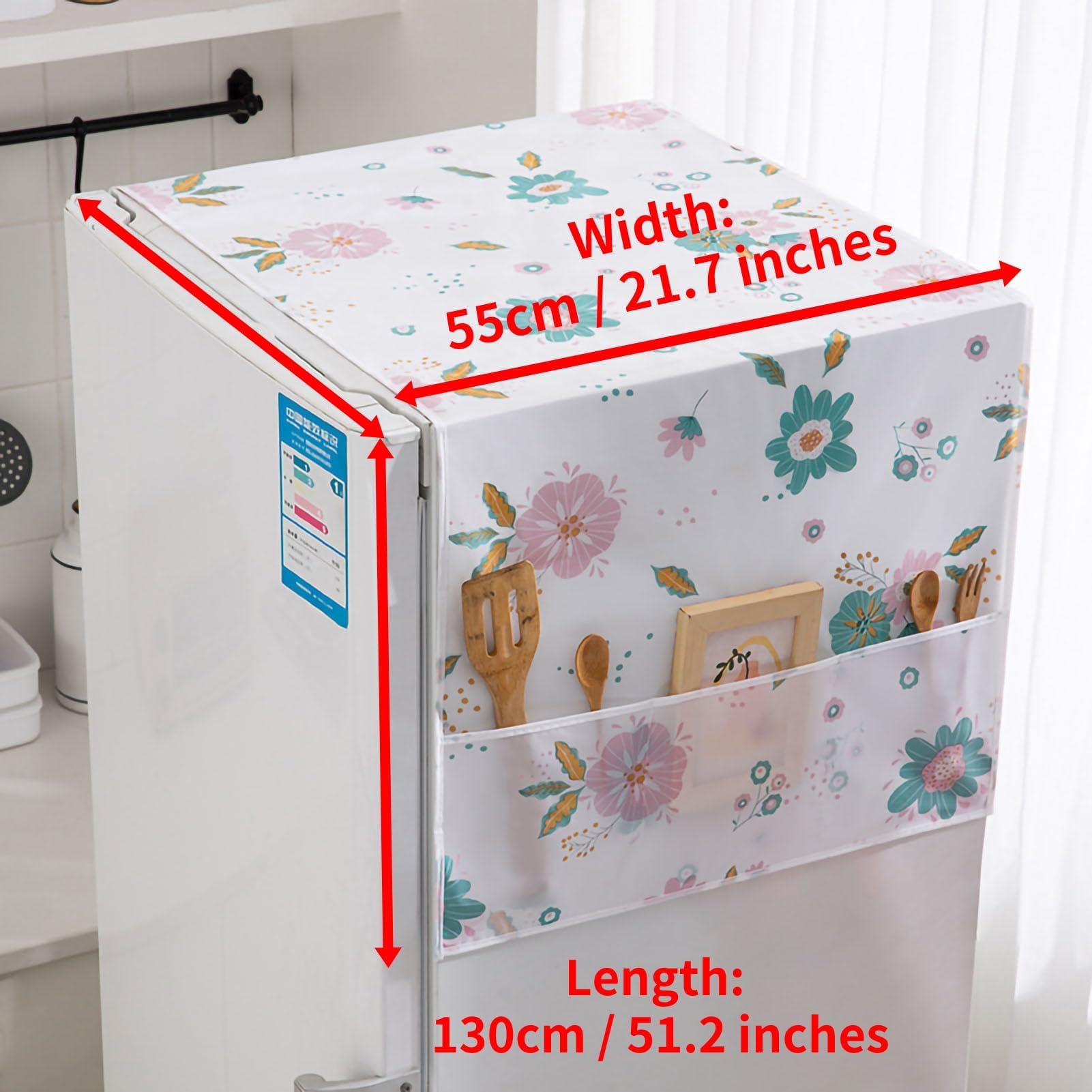 Amazon.com: Cyrank PEVA Refrigerator Dust-Proof Cover, Waterproof