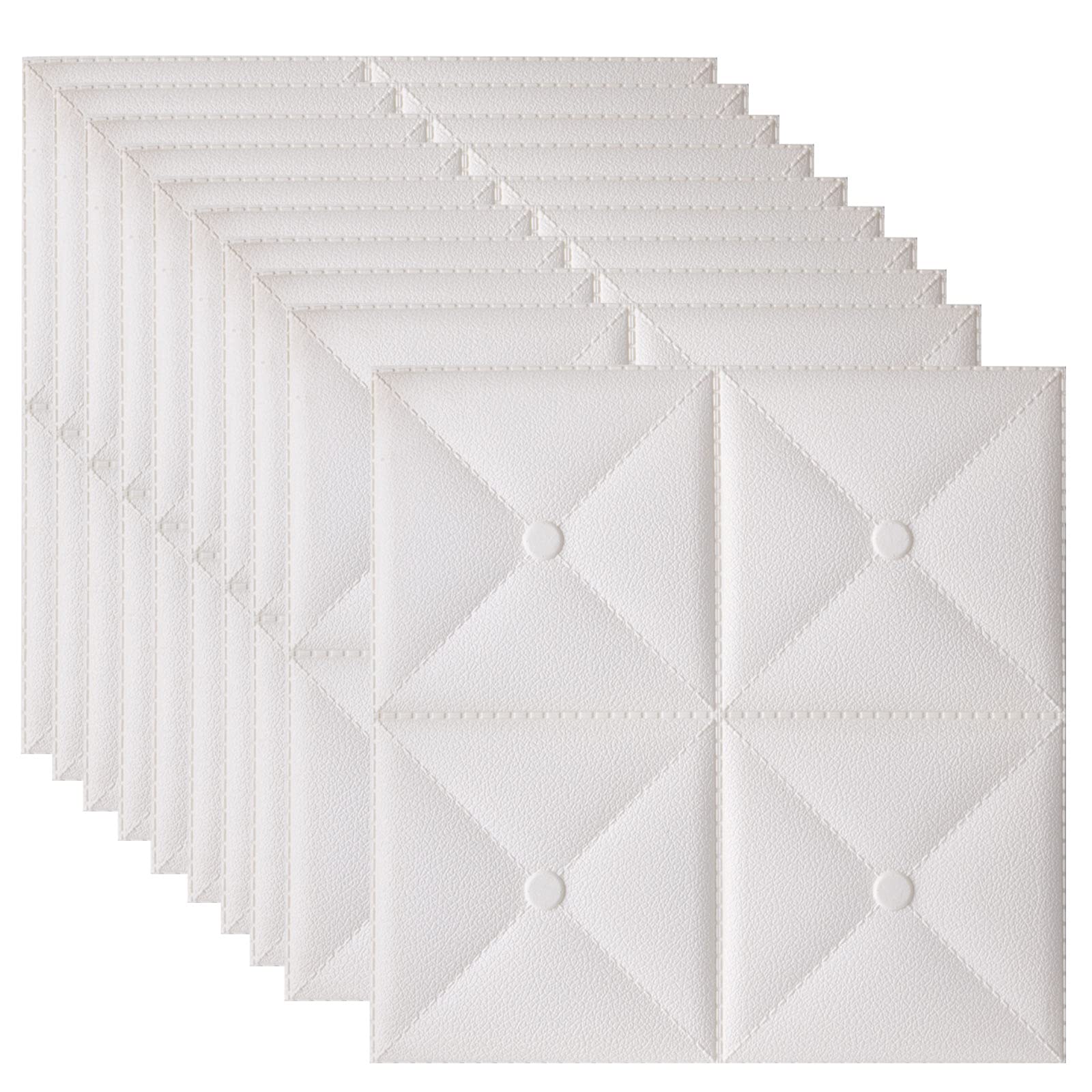 WADILE 3D Wall Panels Peel and Stick, 3D Brick Wallpaper Waterproof, Stick on Wall Paper Self Adhesive for 8 Pack, for Bedroom/Living Room/Kitchen/TV Wall and Home Decoration