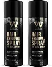 White Wolf Hair Removal Spray for Men & Women – Painless Body Hair Removal Cream with Glycerin & Shea Butter – Smooth Skin, Easy Use – 200ml, Pack of 2