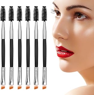 Yoizyfree 6 Pack Duo Eyebrow & Eyelash Brushes - Spoolie Mascara Wands for Lash Extensions, Brow Shaping & Clump-Free Lashes
