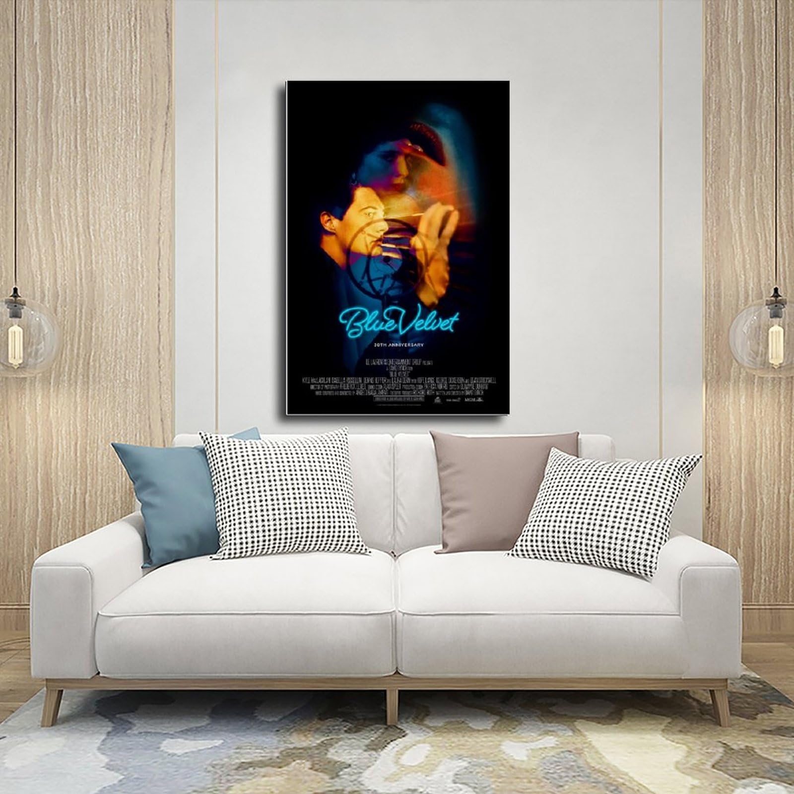 DESHVA Blue Velvet - Poster su tela, motivo: film, decorazione per camera da letto, sport, ufficio, camera da letto, regalo, senza cornice, 50 x 75 cm