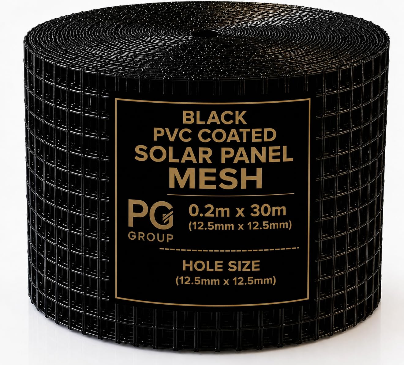 PG La maglia nera dell'uccello di prova solare rivestita del PVC di 30m per controllare impedisce la barriera di protezione per fermare i piccioni che nidificano sotto i pannelli solari