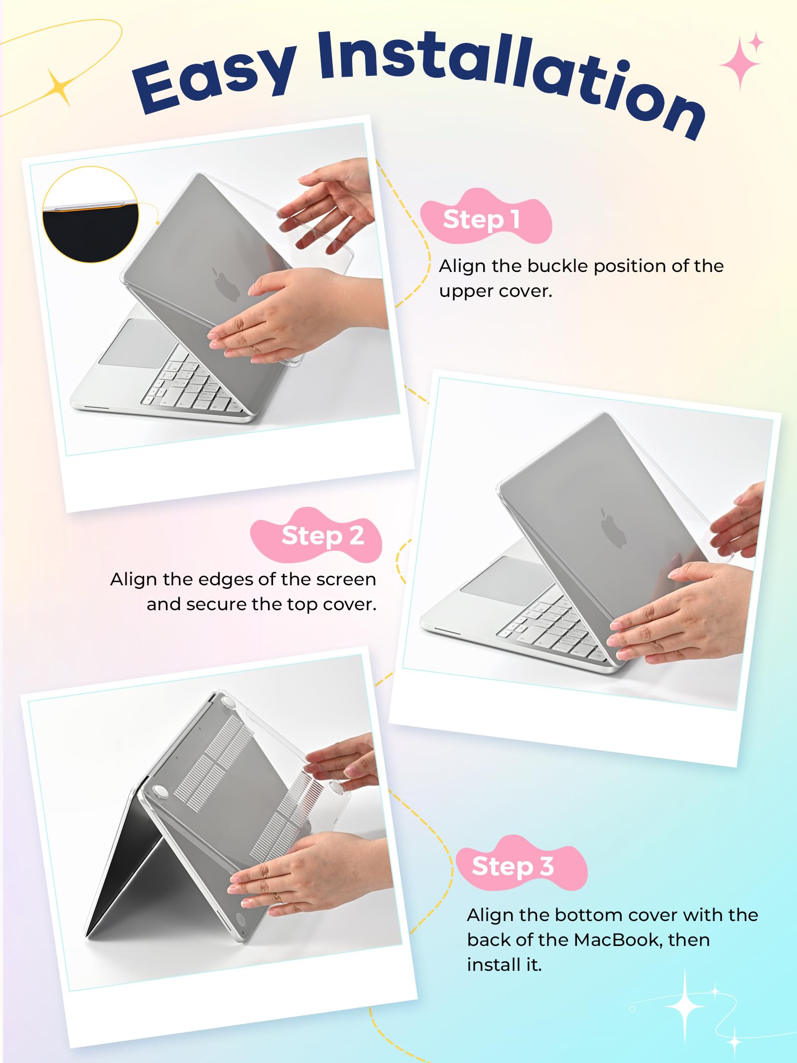 EooCoo Clear Case for Apple MacBook Neo Cover 13 inch 2026 A18 Pro A3404 — Amazon image 7