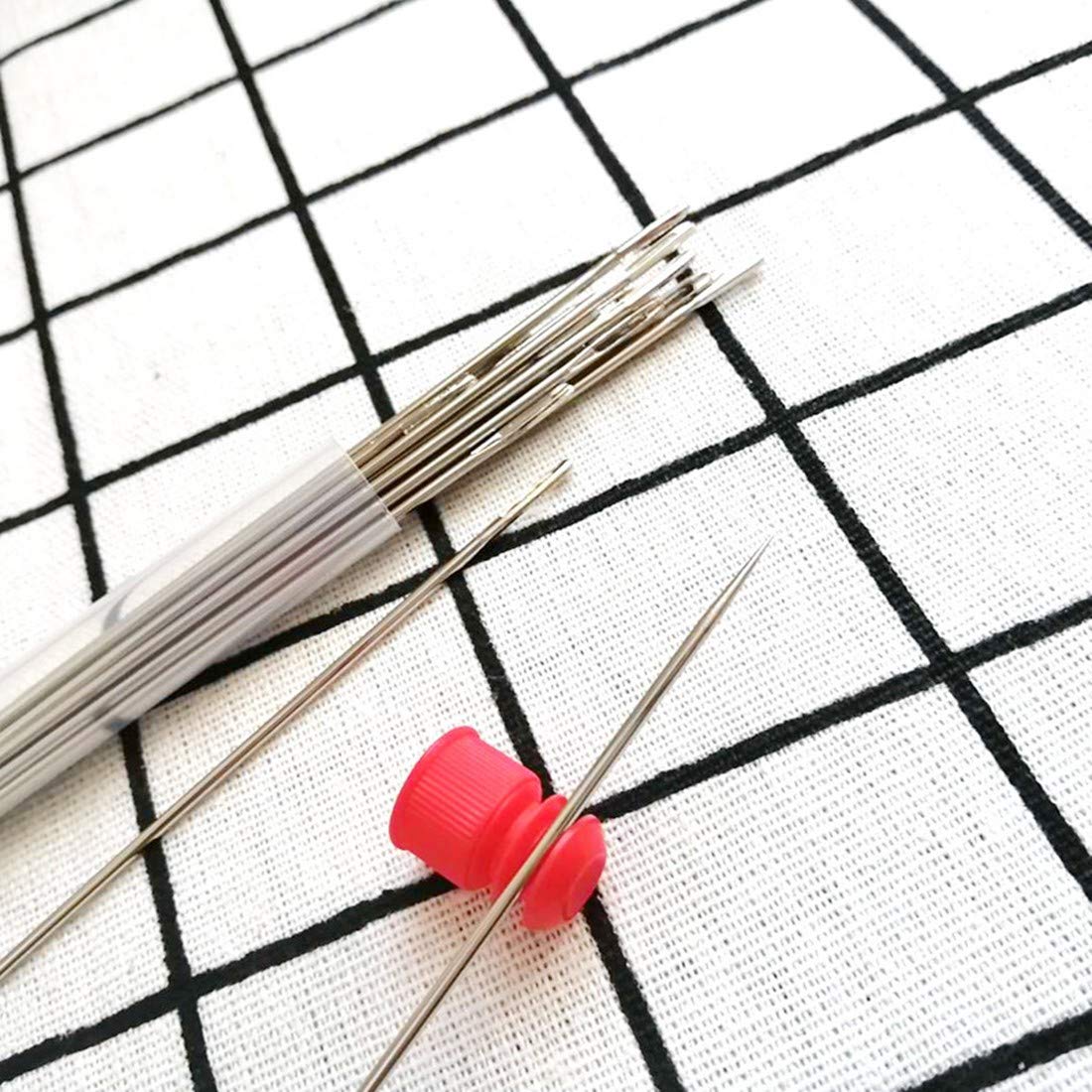 Lot De 20 Grandes Aiguilles à Coudre Cuir - Tailles 17,5cm 15cm 10cm 8,9cm Avec Gros Châs
