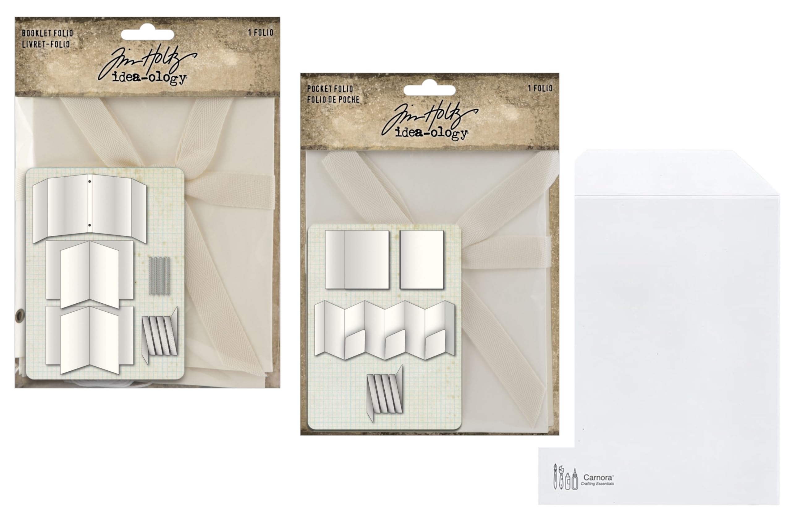 Tim HoltzIdea-Ology Booklet Folio, Pocket Folio, Carnora Storage Pocket, May 2024 Release, Bundle of 3 Items