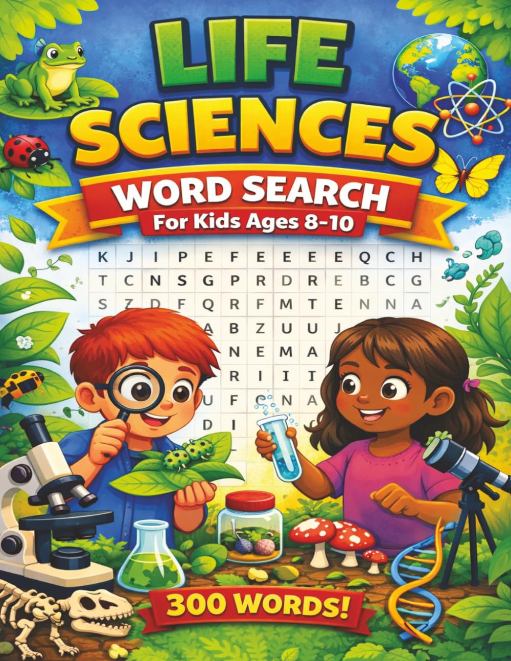 Life Sciences Word Search: 300 Fun and Educational Life Sciences Words for Kids Ages 8–10. Increase your child's learning with these fun Puzzles! ... word search puzzle books for kids)