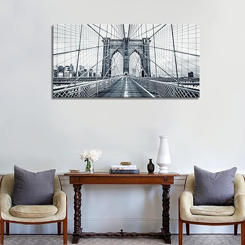 Vista 48 de DZL Art A74769 - Impresiones en lienzo abstractas para pared, pinturas artísticas azules y marrones, lienzo estirado de madera, enmarcado para sala