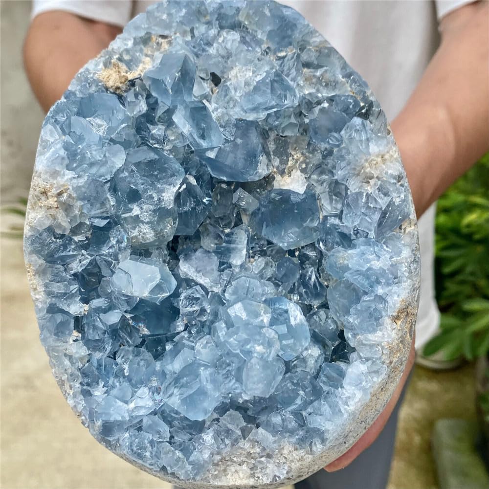 1 pezzo da 700-750 g di pietre di for decorazioni for la casa a forma di, celestina blu