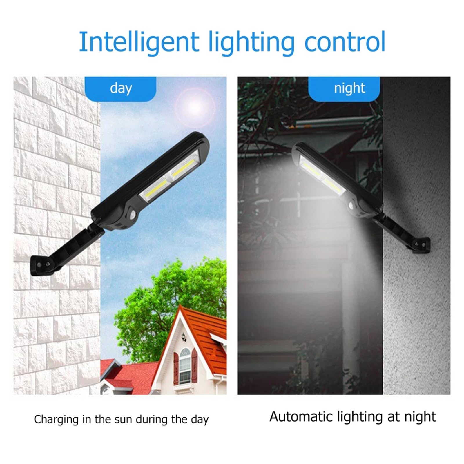 Faretto Solare LED Esterno 240 LEDs, Lampada con Sensore di Movimento e Telecomando, 3 Modalità Regolabili, IP65 Impermeabile, Perfetto per Giardino, Terrazzo, Ingresso, Garage (Pacca da 4)