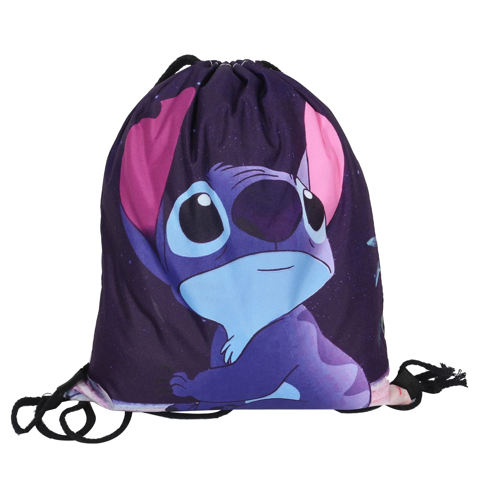 SALGIA Bolsas de Cuerdas para Infantils,Stitch bolsa mochila cordones,Gymsack Infantil Bolsas,mochila cuerdas guardería,con patrón Stitch, para deportes,escuela,natación,playa,camping,viajes