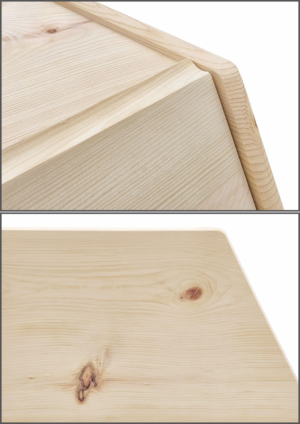 Metallfreie Holz-Brotbox mit Klappe und Gebäckgravur aus Zirbe