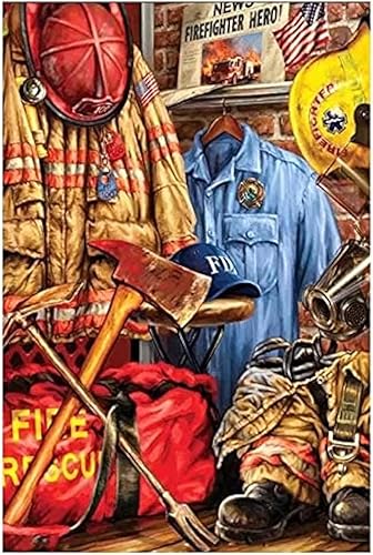 WZVZGZ Rompecabezas de madera para adultos, 500 piezas, arte para el hogar, bomberos, regalo educativo para adultos y niños, juguetes de