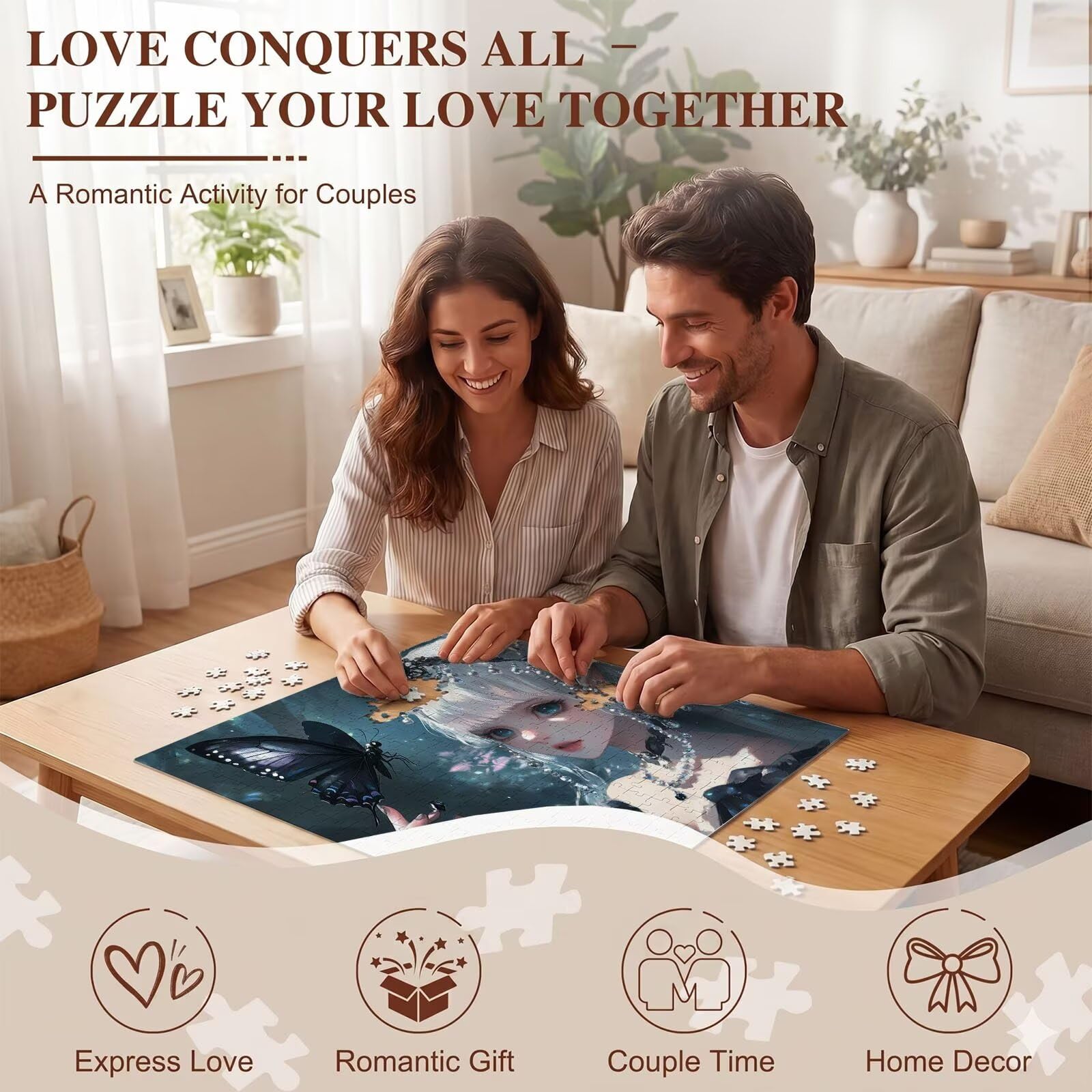 fumetti Bellezza Puzzle 1500 Pezzi per Adulti, Puzzle in Legno - Collezione Classica con Poster Incluso - Sfida di Concentrazione e Passatempo Antistress, Gioco per Famiglia, 87 x 57 cm f0-674