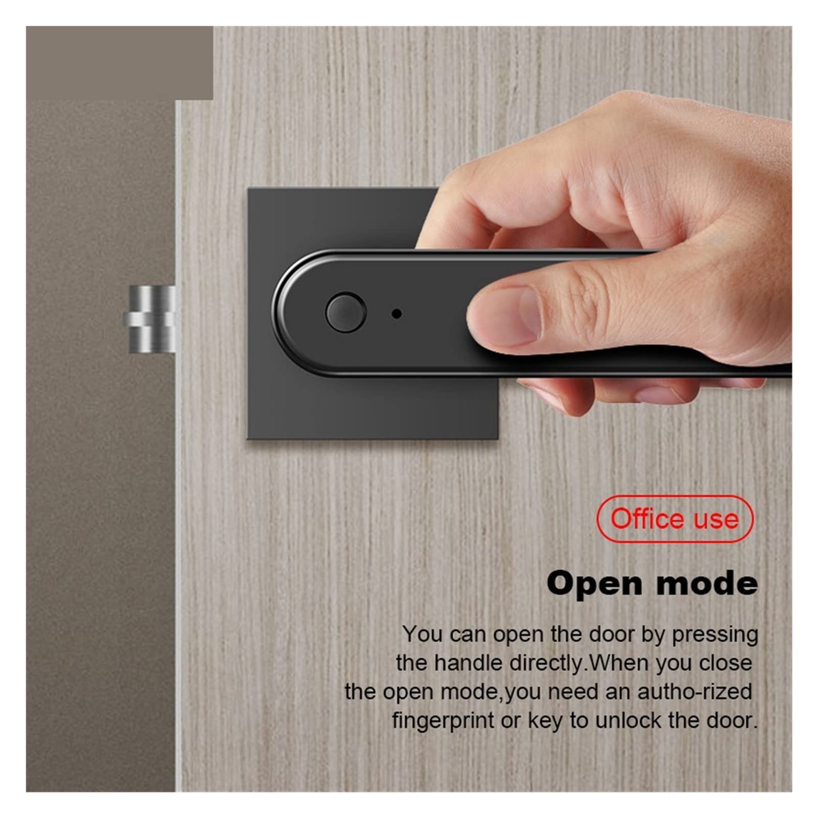 Inteligentny zamek do drzwi, Tt Zamknij Bluetooth Smart Block Zinc Tope Code Blokada 4 w 1 odblokowanie za pomocą odcisku palca/hasło/klawisz/Tuya App(Single lock)