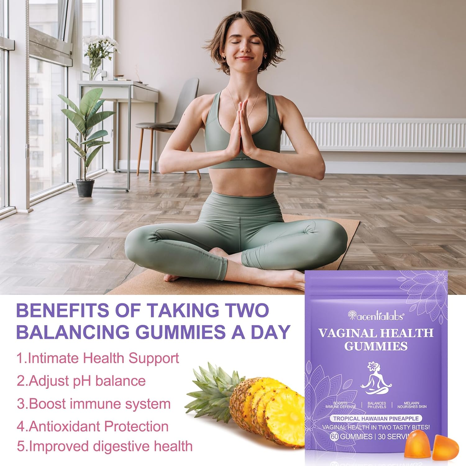 Vaginal Probiotics for Women, Vital Source Feminine Gummies, pH Balance for Women, Premium Feminine Balance Gummies, Promotion of Womens Health - 60Gummies - Image 8