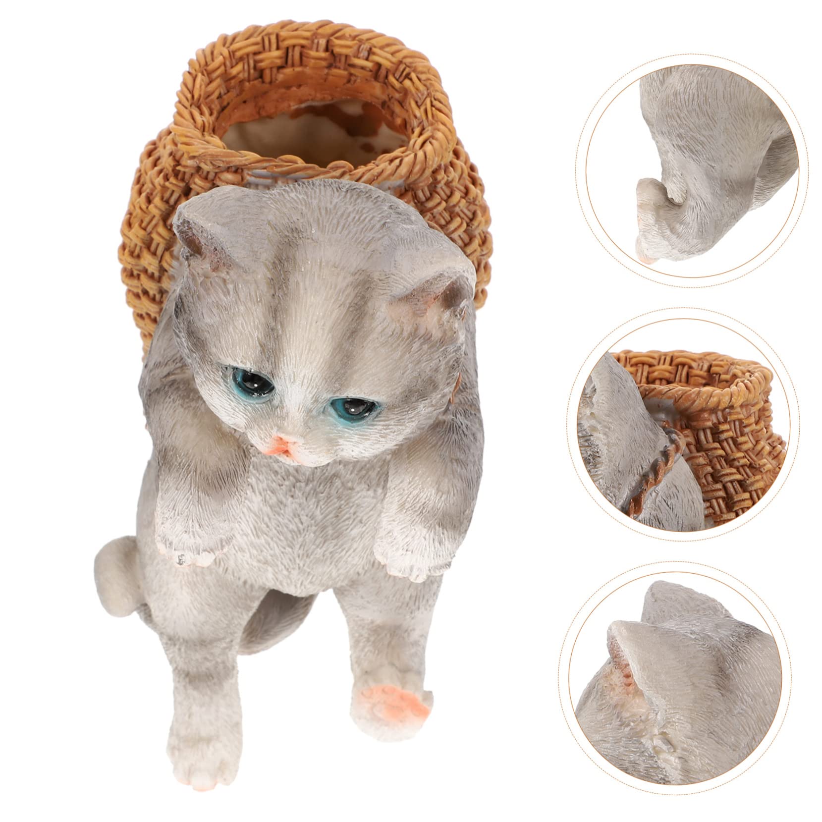 Happyyami 3piezas Figurita De Gato Colgante para Acuario Adorno Decorativo De Pequeño para Peceras Accesorio De Acuario Modelo De Gato Simulado
