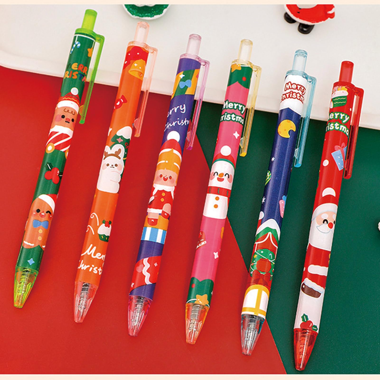 6 Pcs Gel Ink Pens Retractable Pens Cute Pen 0 5mm Black Ink Pen Writing Pens Office School — view 3