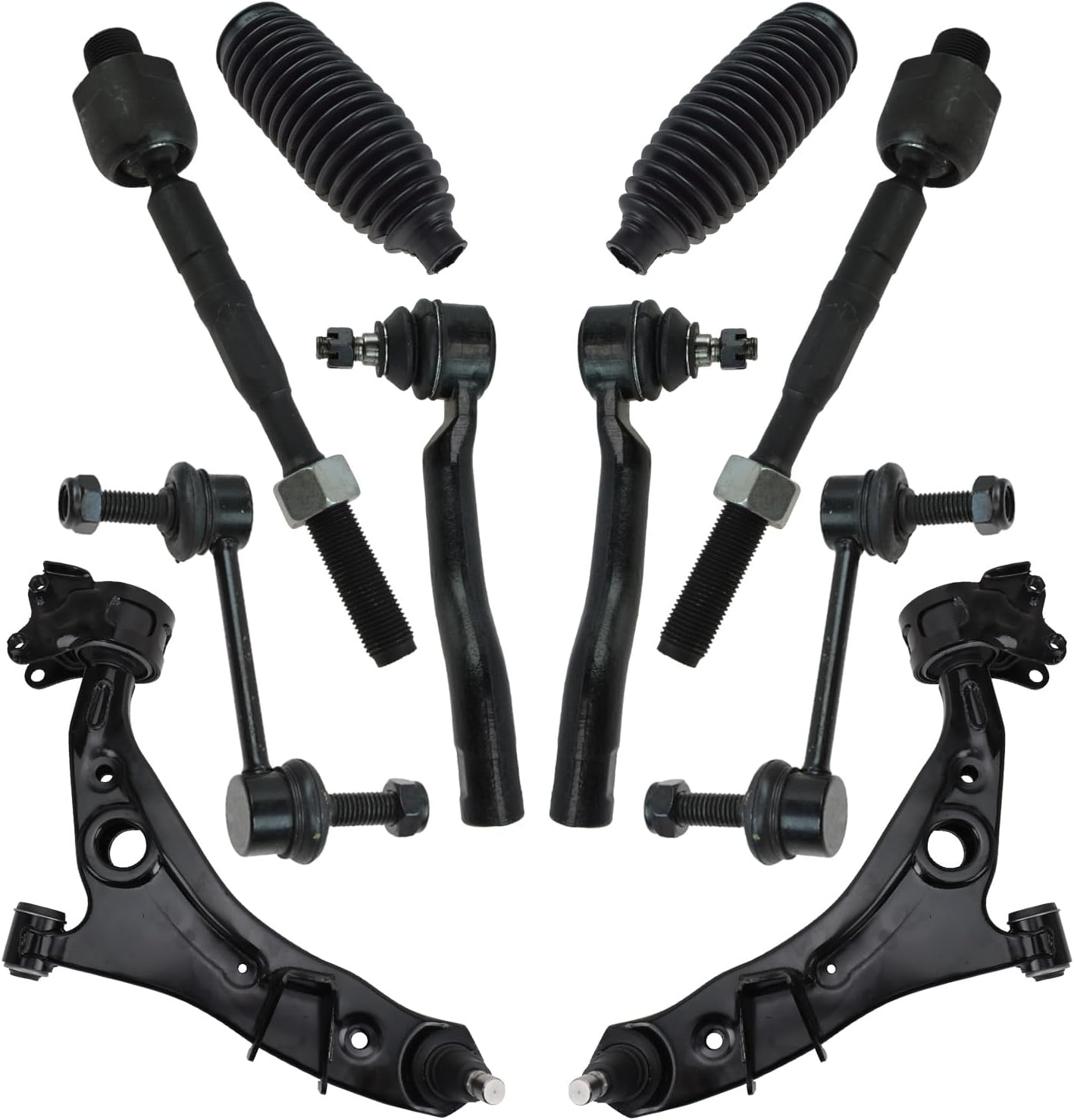 TRQ Front Steering & Suspension Kit Compatible with 2007-2014 Ford Edge 2007-2015 Lincoln MKX