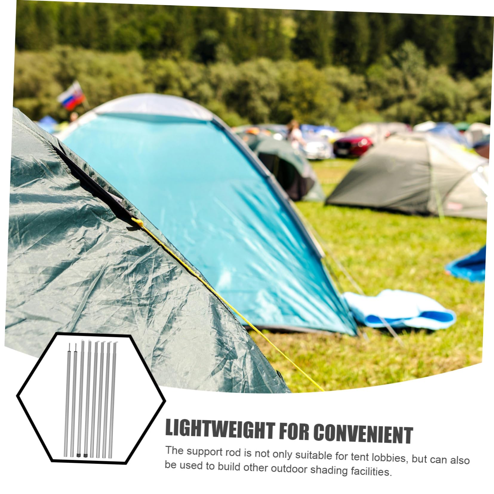 Abaodam Kit de Remplacement de Poteaux de Réglables pour Camping Activités de Plein Air Poteaux de Support pour Abri Fabriqués Stable