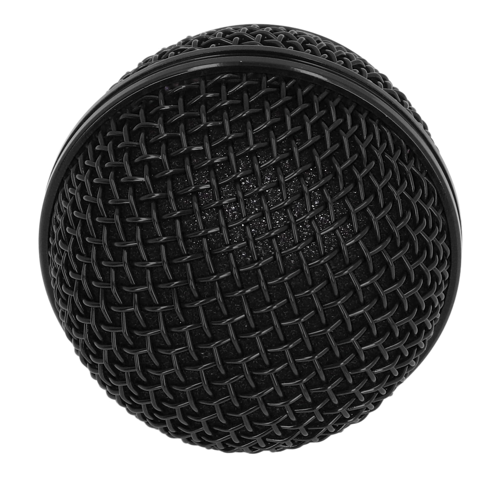 Sostituzione della Testa della Griglia del Microfono a Rete per SM58S BETA58A UT2 PGX24 SLX4 Protezione Antivento in Schiuma di Acciaio Protettiva (BLACK)