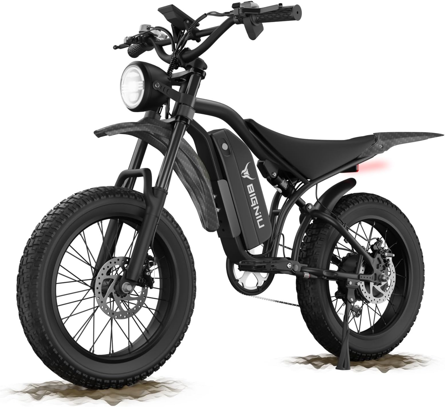 Electric Bike for Adults – 20" Fat Tire, Peak 1200W Motor, 48V 15A Battery, 7-Speed, Dual Disc Brakes for Off-Road and City Riding BG-S