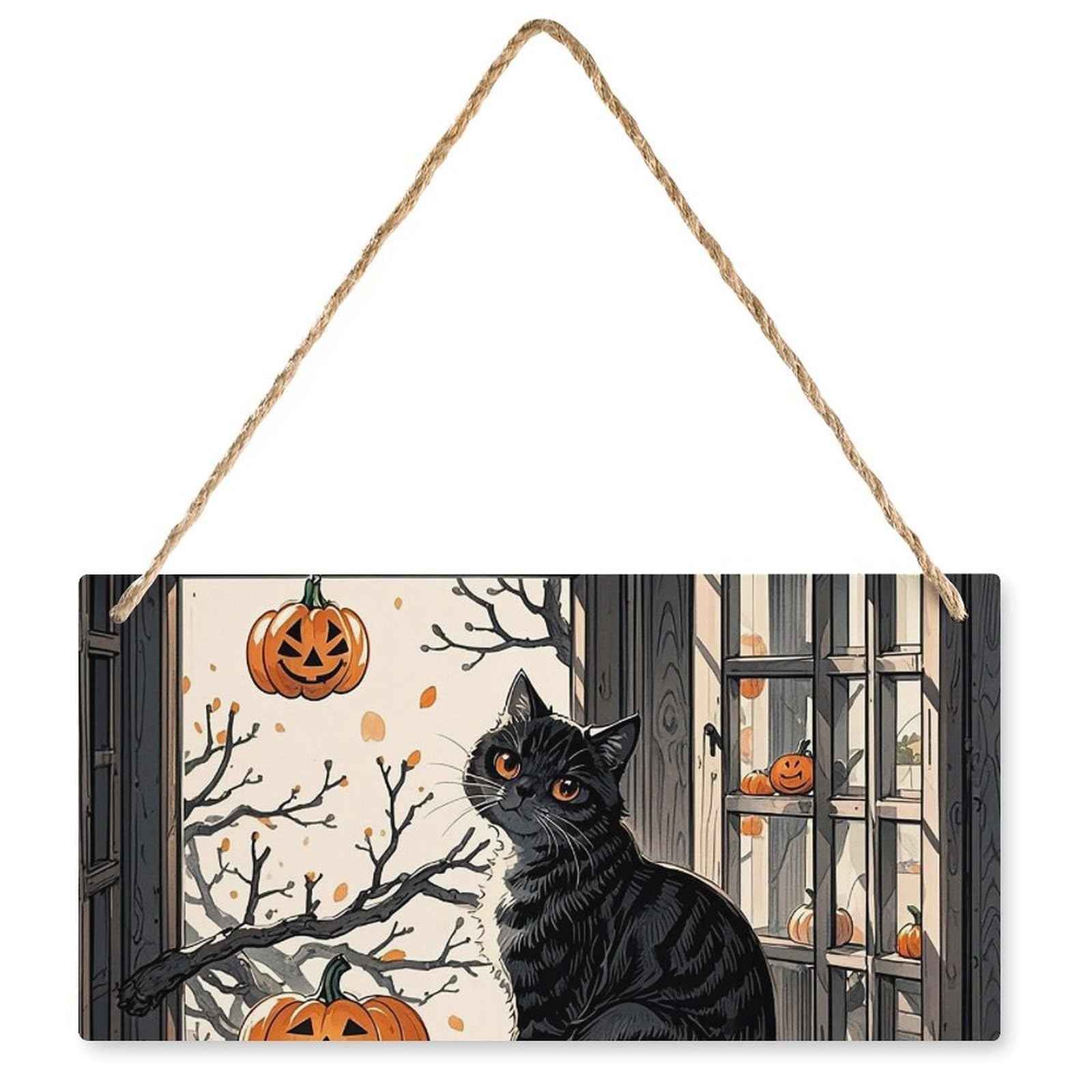 Panneau de porte en bois rustique de 24 x 12 cm pour decoration murale de ferme