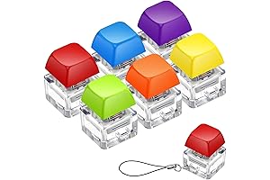 Taiyin 6 Pcs Keyboard Fidget Toy Fidget Clicker Keyboard Fidget Keychain Keyboard...