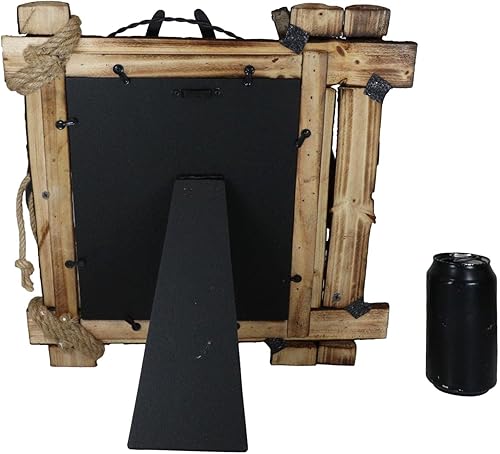 Miniatura 8 de Ebros Gift Rústico Western Wild West Cowboy escopeta de doble barril sombrero de vaquero herradura cuerdas y alambres de púas de madera sintética de