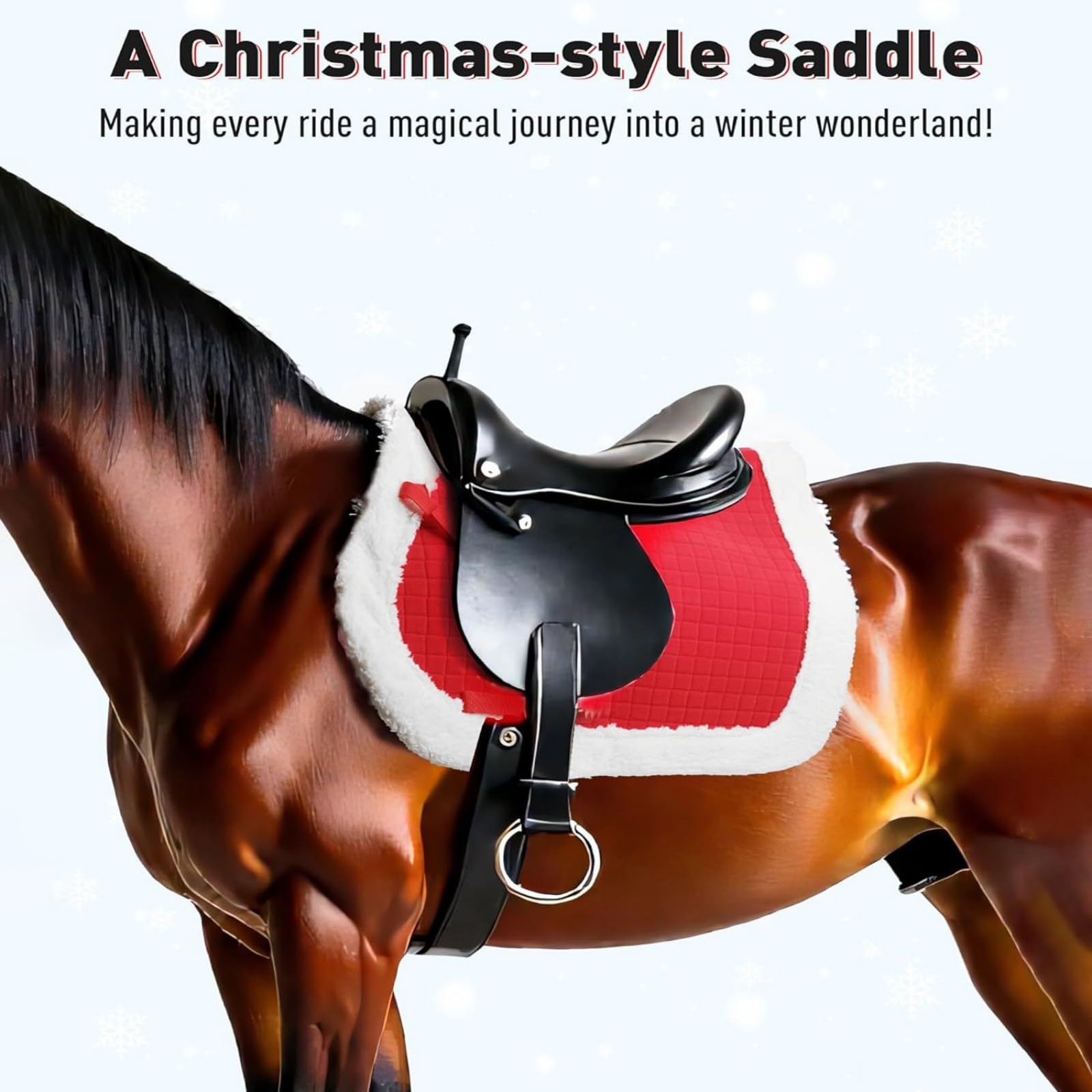 Festives - Vendas para caballos de alta calidad, cómodas para entrenamiento largo y celebración de Navidad, accesorios de equitación de Navidad